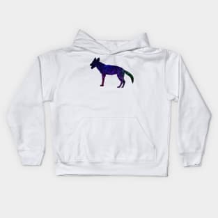 Space Silhouette Jackal Kids Hoodie